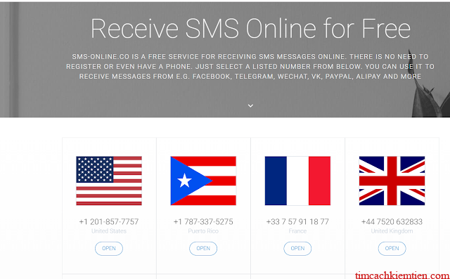Receive SMS online for Free：https://sms-online.co/receive-free-sms