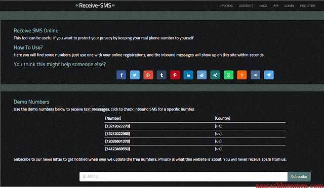 Receive-SMS：https://receive-sms.com