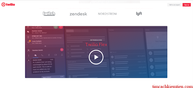 Twilio：https://www.twilio.com
