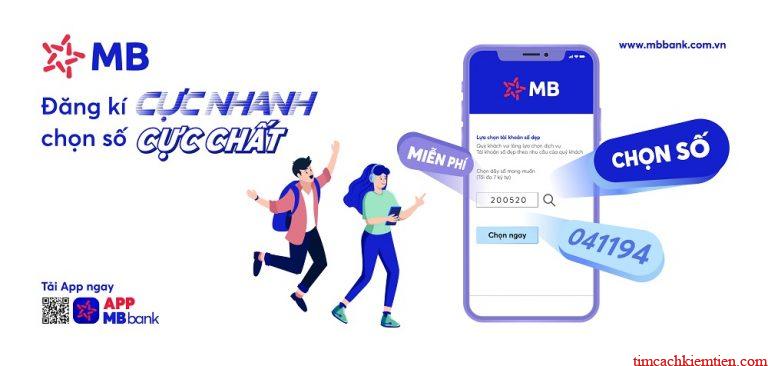 3 bước đăng ký tài khoản MB Bank số đẹp tứ quý, tài lộc free