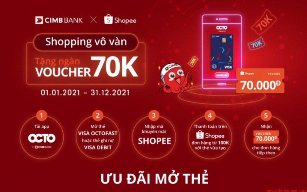 Ưu đãi mở thẻ CIMB Bank - CardTOT