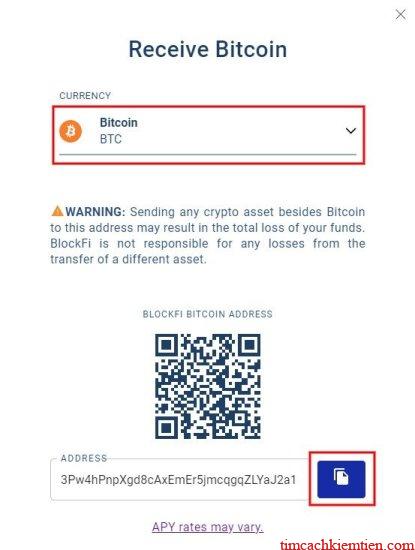 Địa chỉ Bitcoin BlockFi