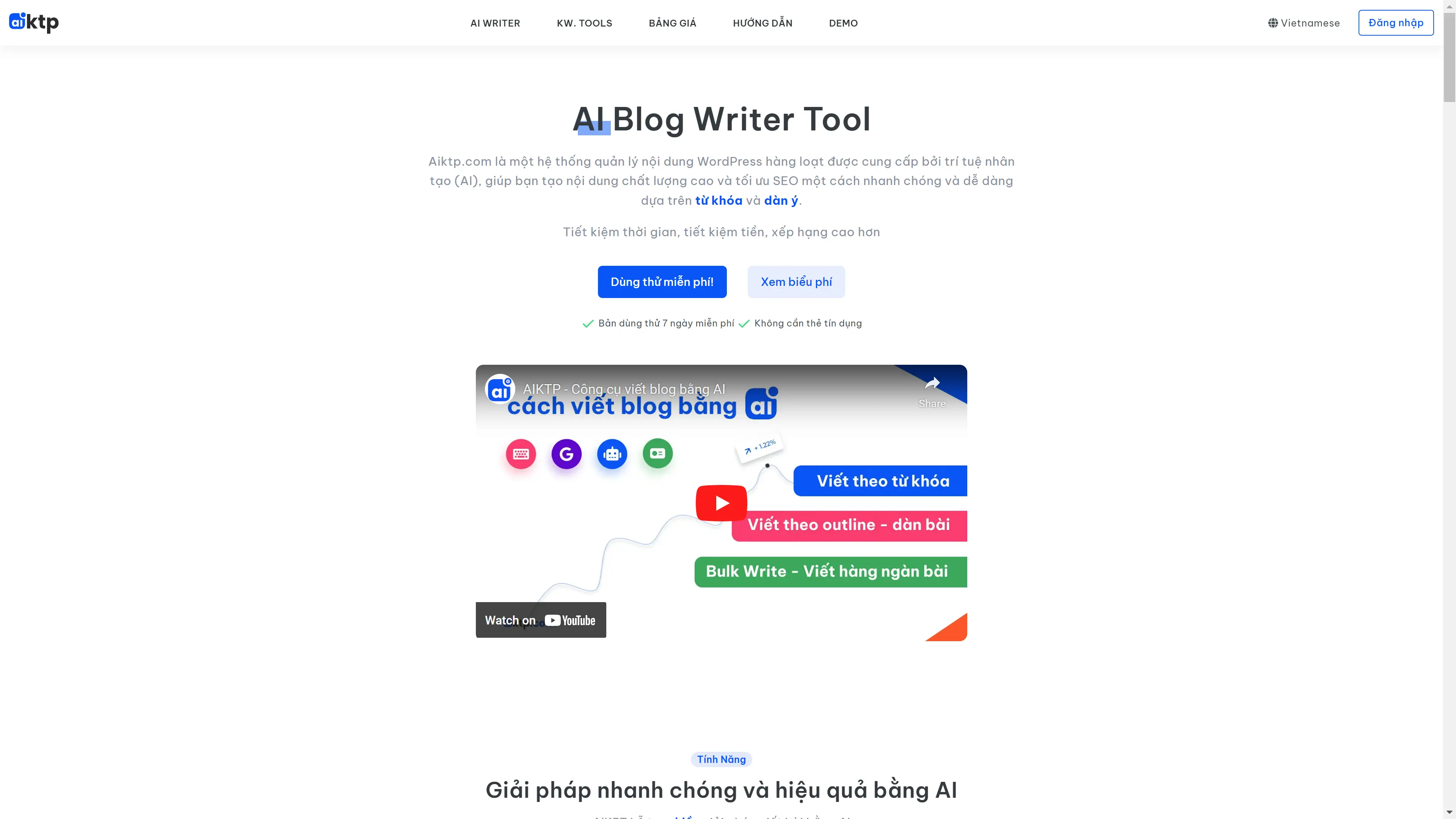AIKTP là gì - Công cụ AI viết nội dung blog tiếng Việt hoàn toàn mới