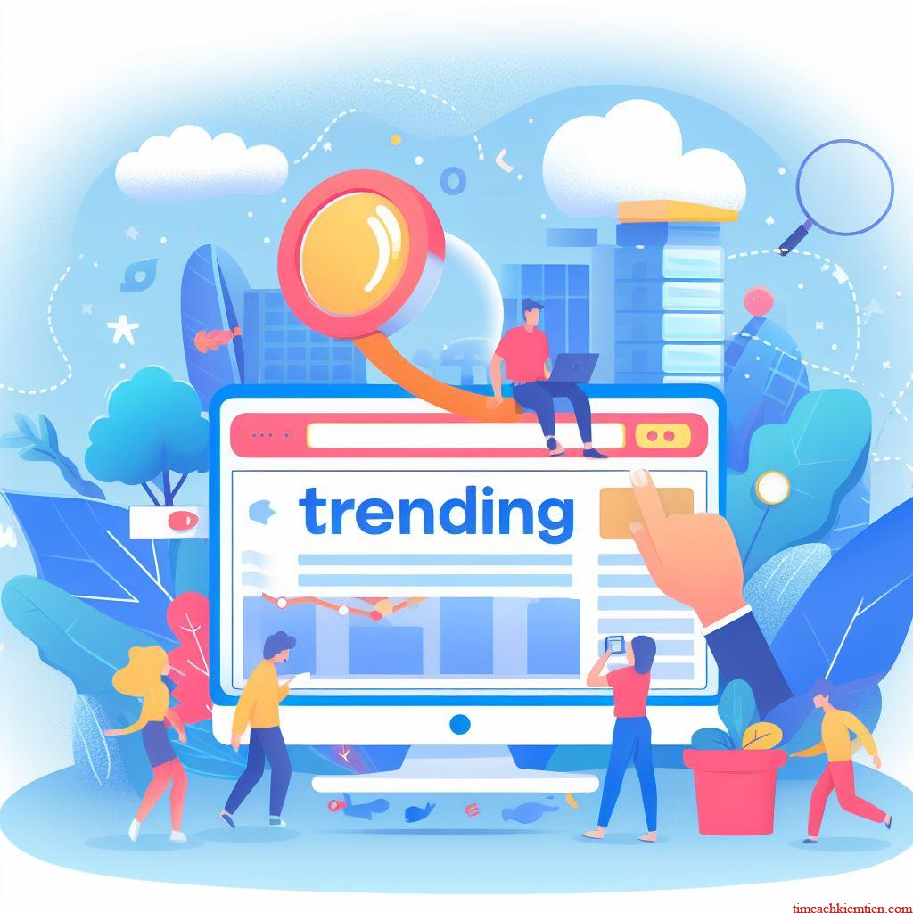 An illustration for a blog post about top websites to find trending topics